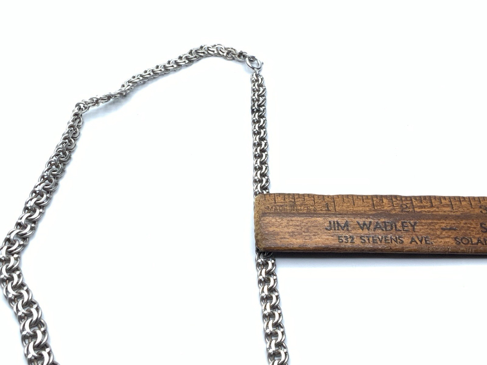 Vintage Old Sterling Silver Double Curb Fancy Link 16” Chain Necklace – 21.8g