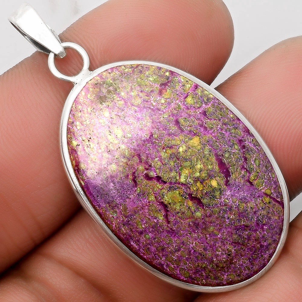 Natural Purpurite – South Africa 925 Sterling Silver Pendant Jewelry P-1001