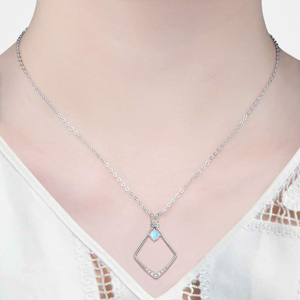 SHE WILL LOVE THIS Ring Holder Necklace Moonstone Gift Anniversary Birthday