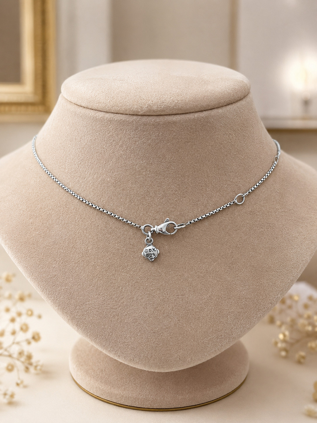 David Yurman .925 Sterling Silver Diamond Necklace
