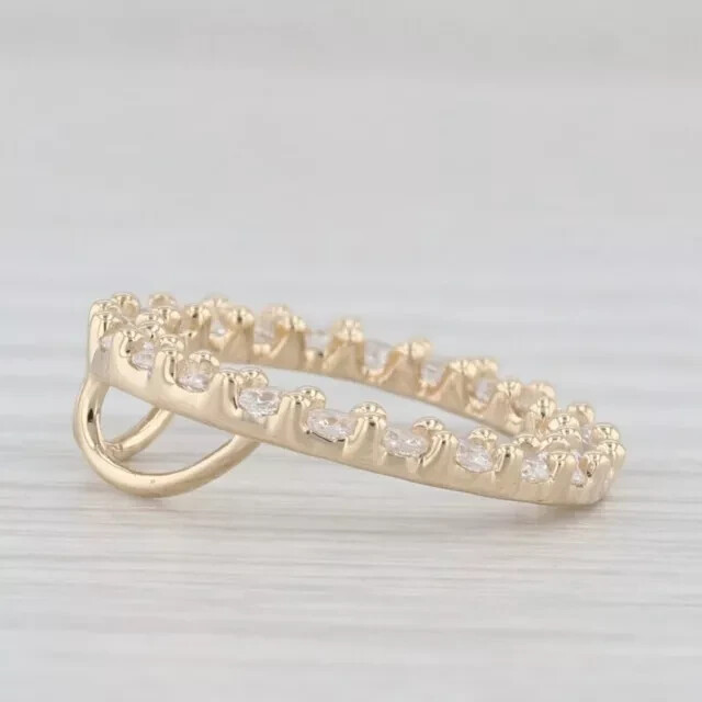 1Ct Round Cut Lab-Created Diamond Circle Women’s Pendant 14K Yellow Gold Plated