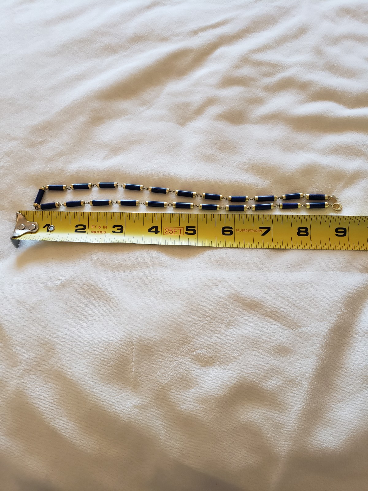 14k And Lapis Modern/Fashion Necklace Marked 14k