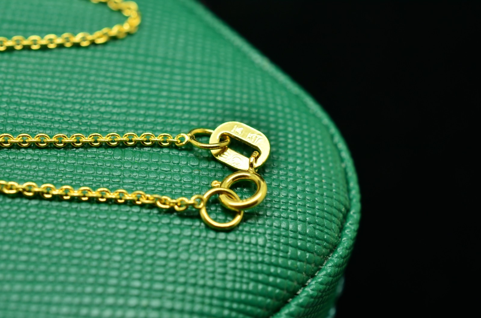 16″ 14K Yellow Gold Cable Chain Necklace 1.1mm 1.9 grams