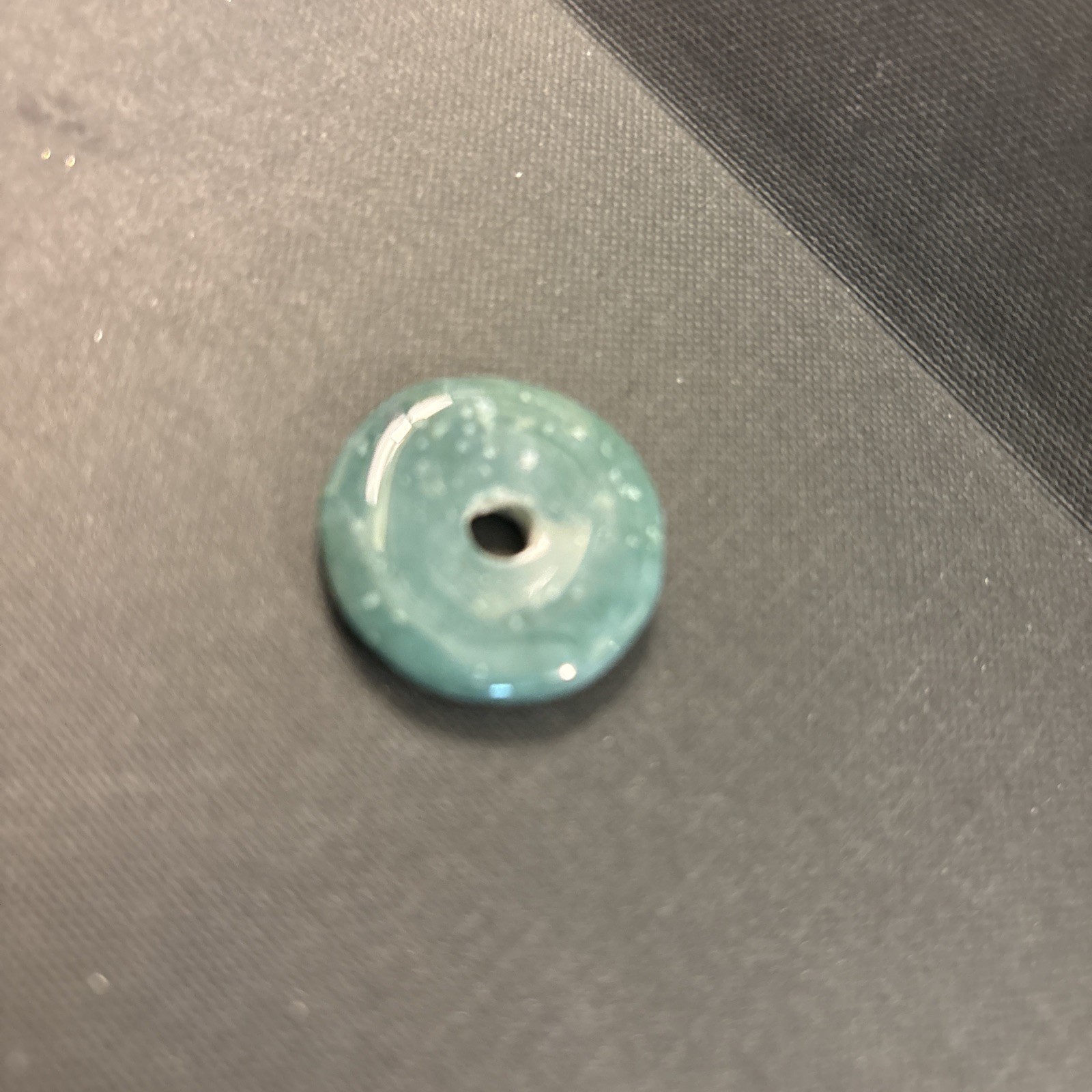 Jadeite Jade Pendant Disk Freeform Dark Jade Donut From Oder Chinese (a29
