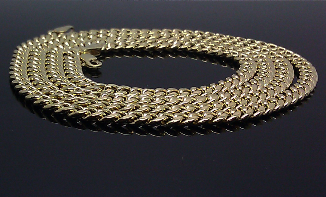 26″ 5mm Real 10K Gold Chain Men women Miami Cuban Chain link Necklace Yellow