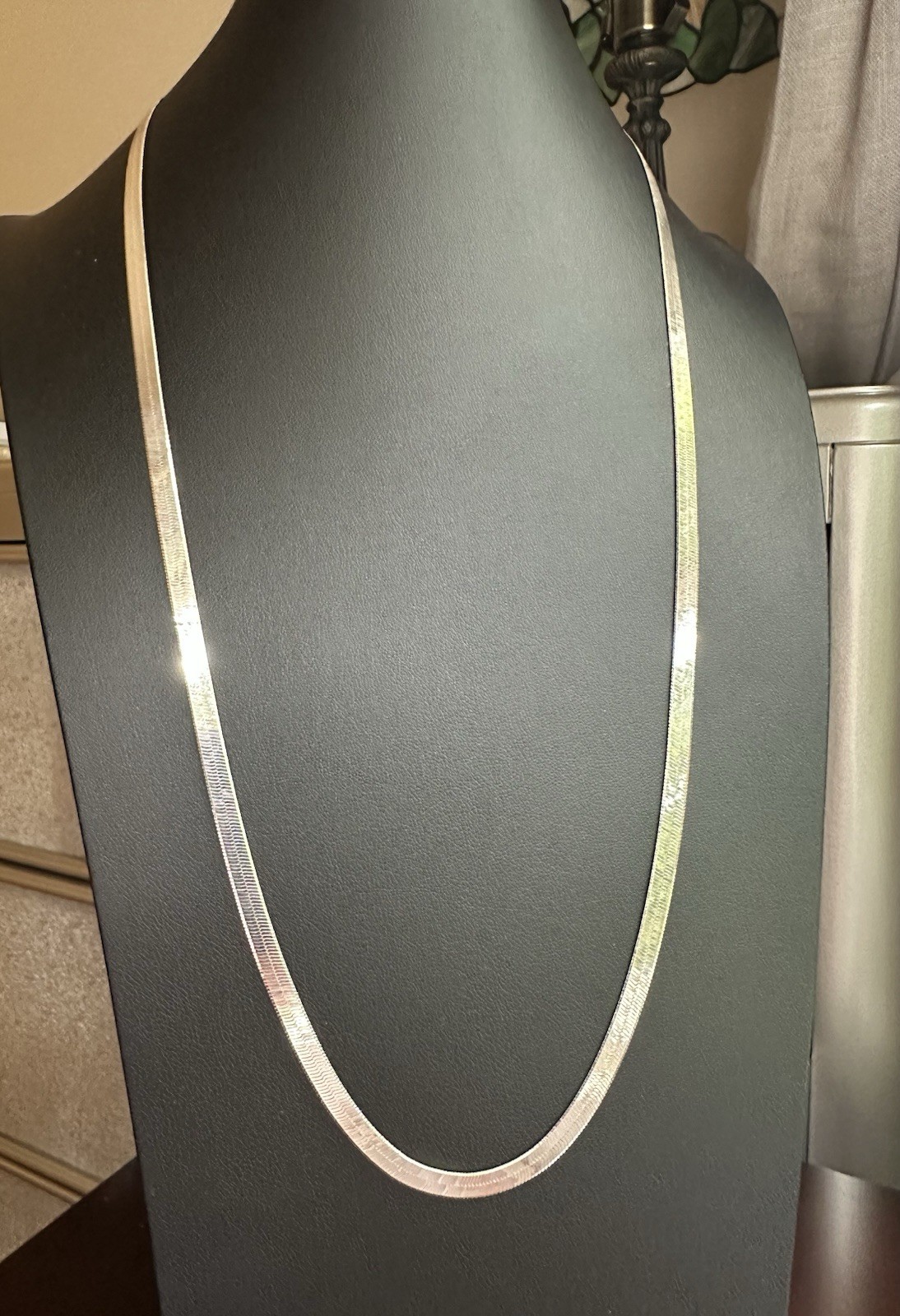 Milor Italy 925 Sterling Silver 30.25” 5mm Herringbone Chain Necklace 20.6g