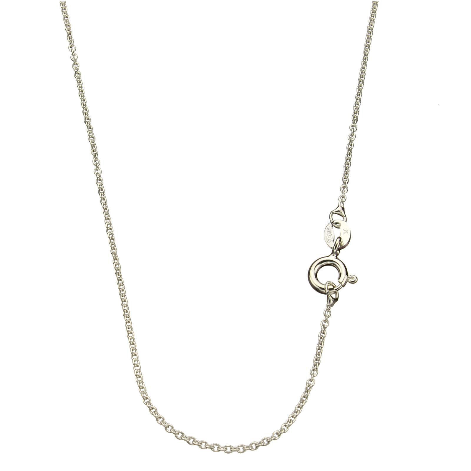 925 Sterling Silver Fine Cable Chain Necklace ITALY