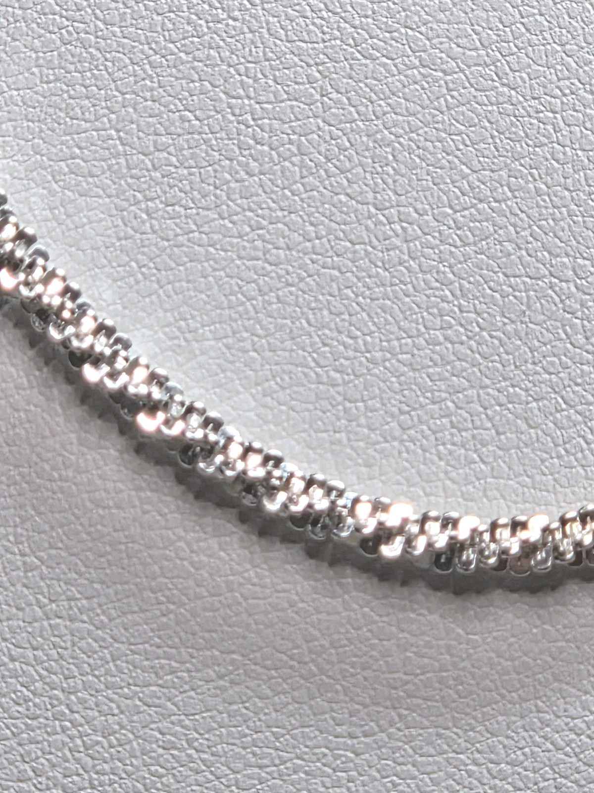 Solid 925 Sterling Silver Diamond Cut Sparkle Rope Chain Necklace 3mm 17 Inches