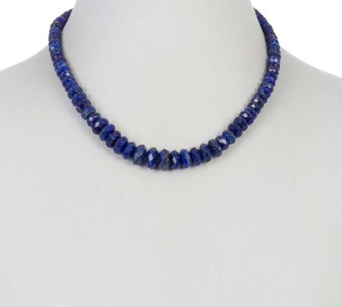 Jay King Sterling Silver Lapis Graduated Bead Necklace-!8 in-NWT-Orig. $189.75