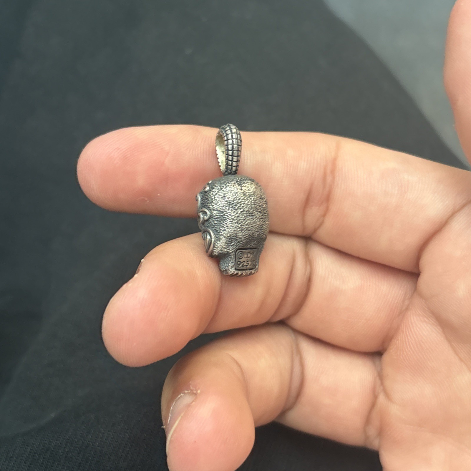 David Yurman Skull Pendant As Is 925 Sterling