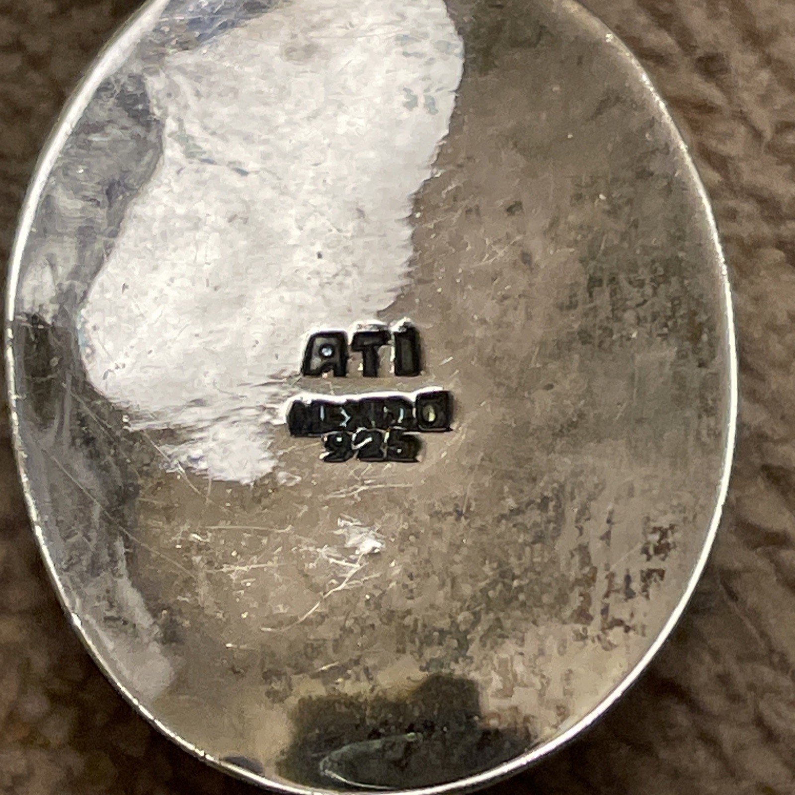 ATI Mexico Turquoise Oval Shaped Sterling .925 Slide Pendant
