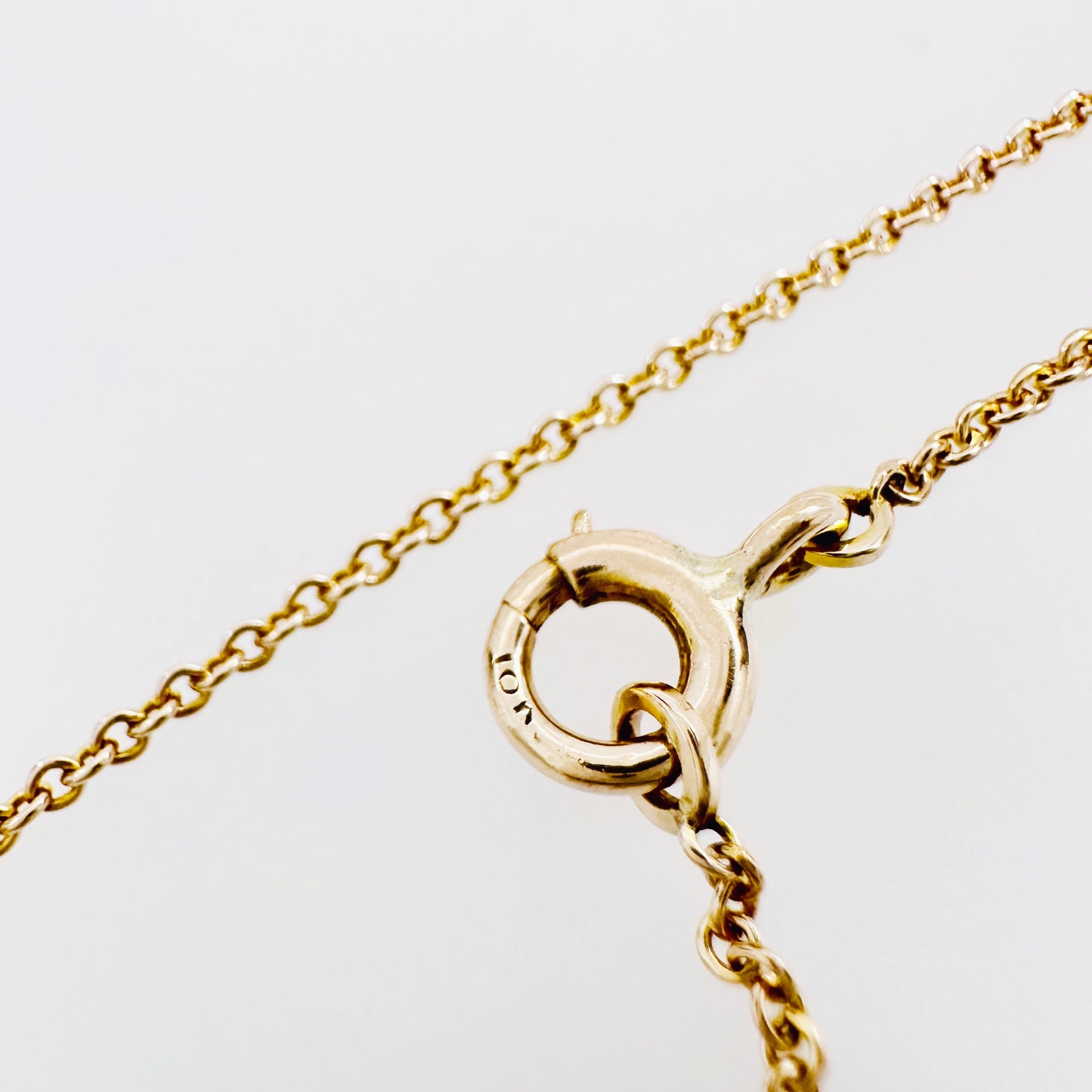 Vintage Solid 10K Yellow Gold Rolo Link Chain Necklace, 1.2mm, 15 1/2″, 1.7g