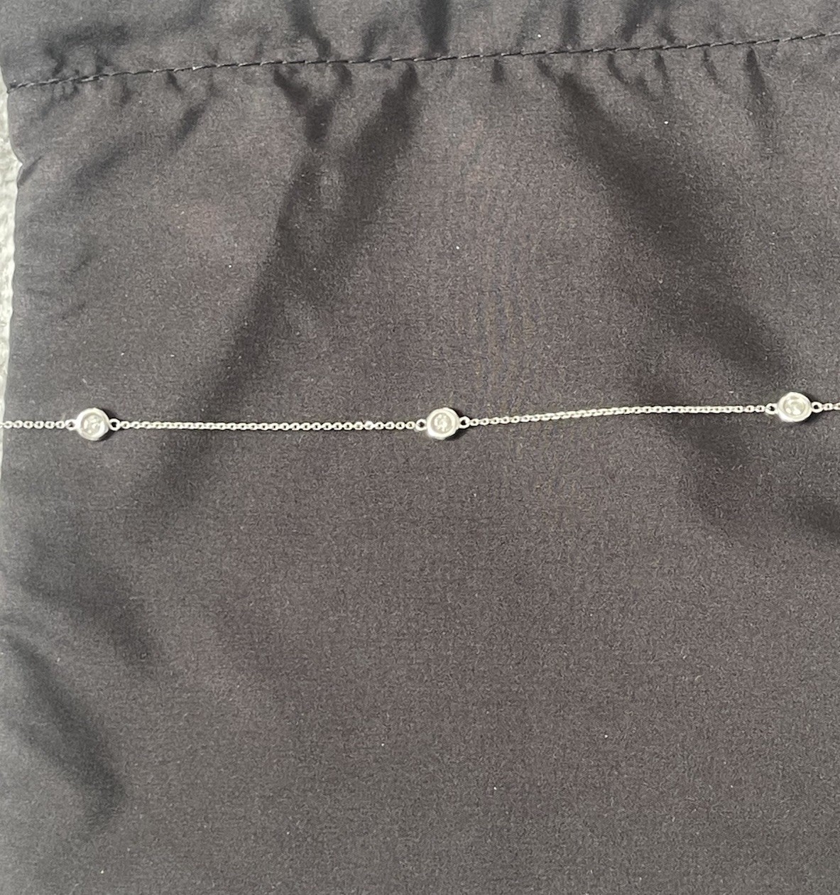 5 Stone 14k White Gold 0.50CT Natural Diamond By The Yard Station Her Pendant