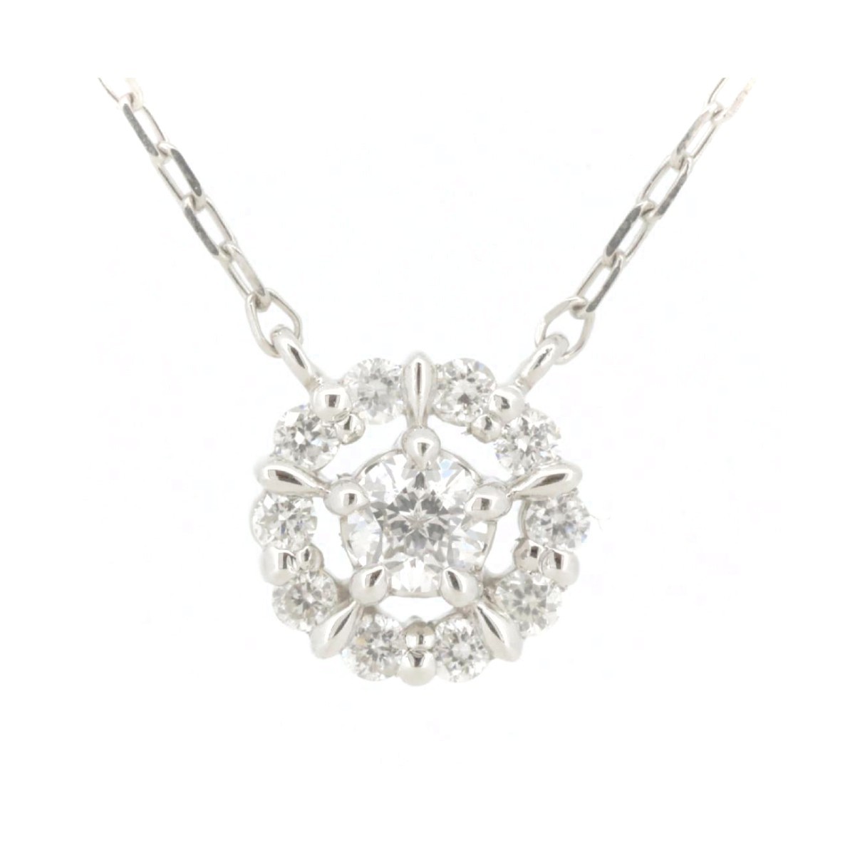 Festalia Bijou Sophia Reversible Diamond Necklace 0.08ct 0.09ct Pt850/Pt950