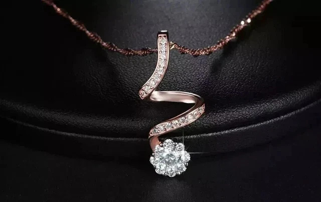 2.00Ct Round Cut Lab Created Diamond 14K Rose Gold Plated Women’s Pretty Pendant