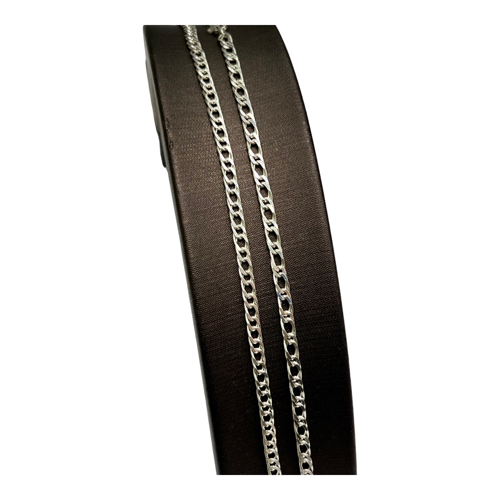 Silver 925 Double Curb Link Chain Necklace 6.0 Grams 40cm. Brand New