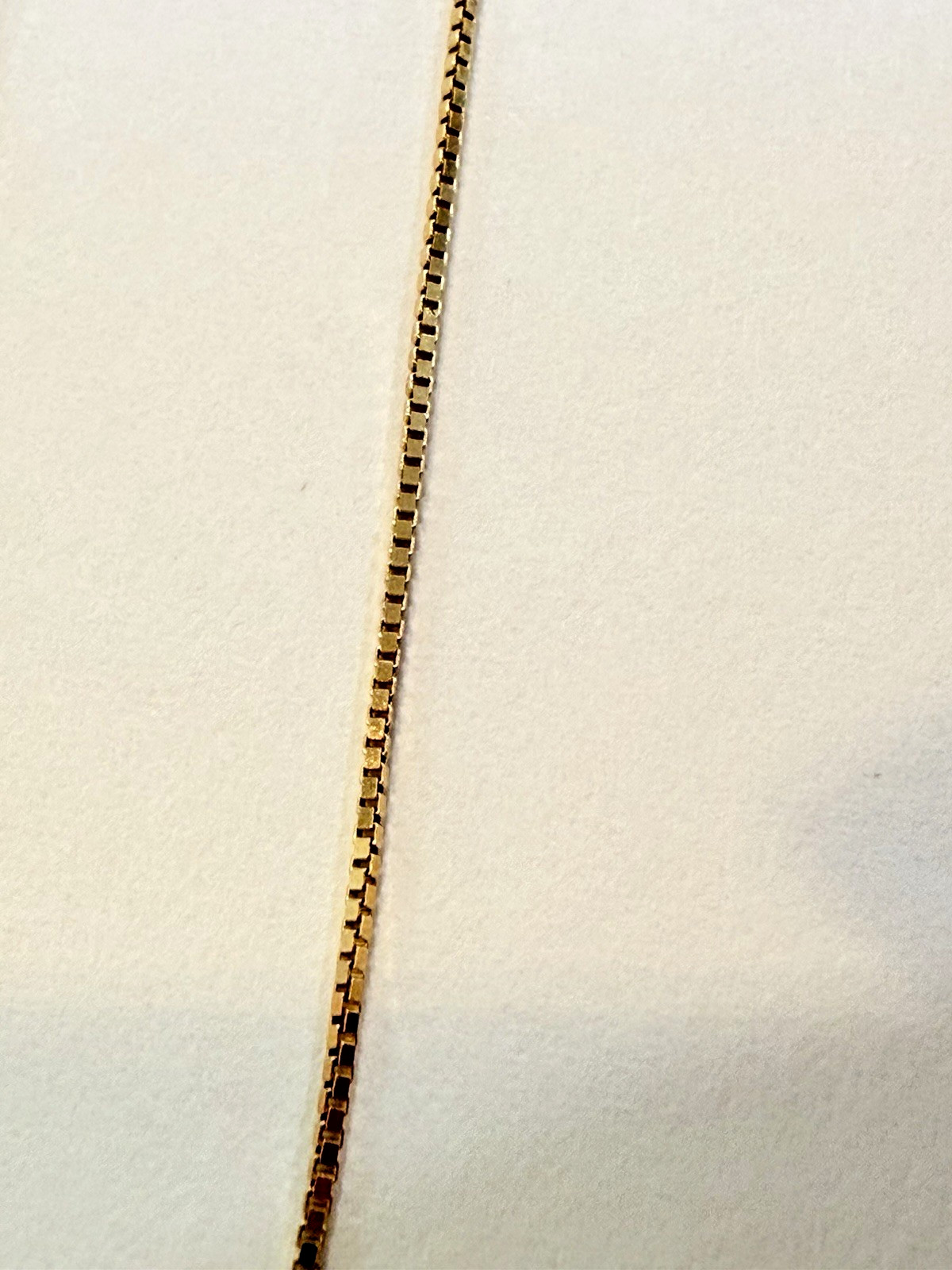 New 14k Yellow Gold Baby Box Chain Necklace 18″ Italian Gold Gift Box 1.22g