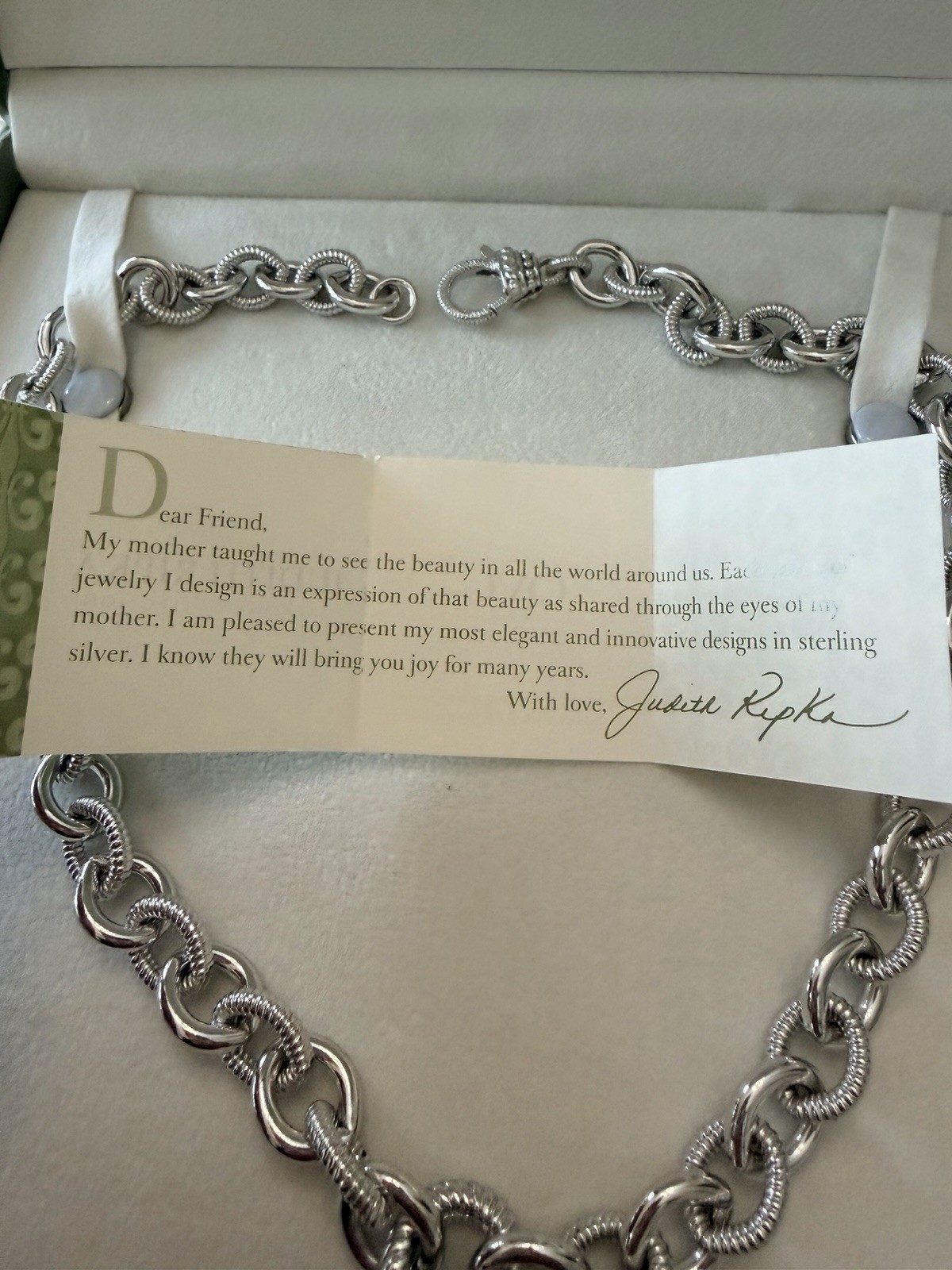 Authentic Judith Ripka Sterling Silver Cable Link Chain 17.5 Inches 94.5 Grams