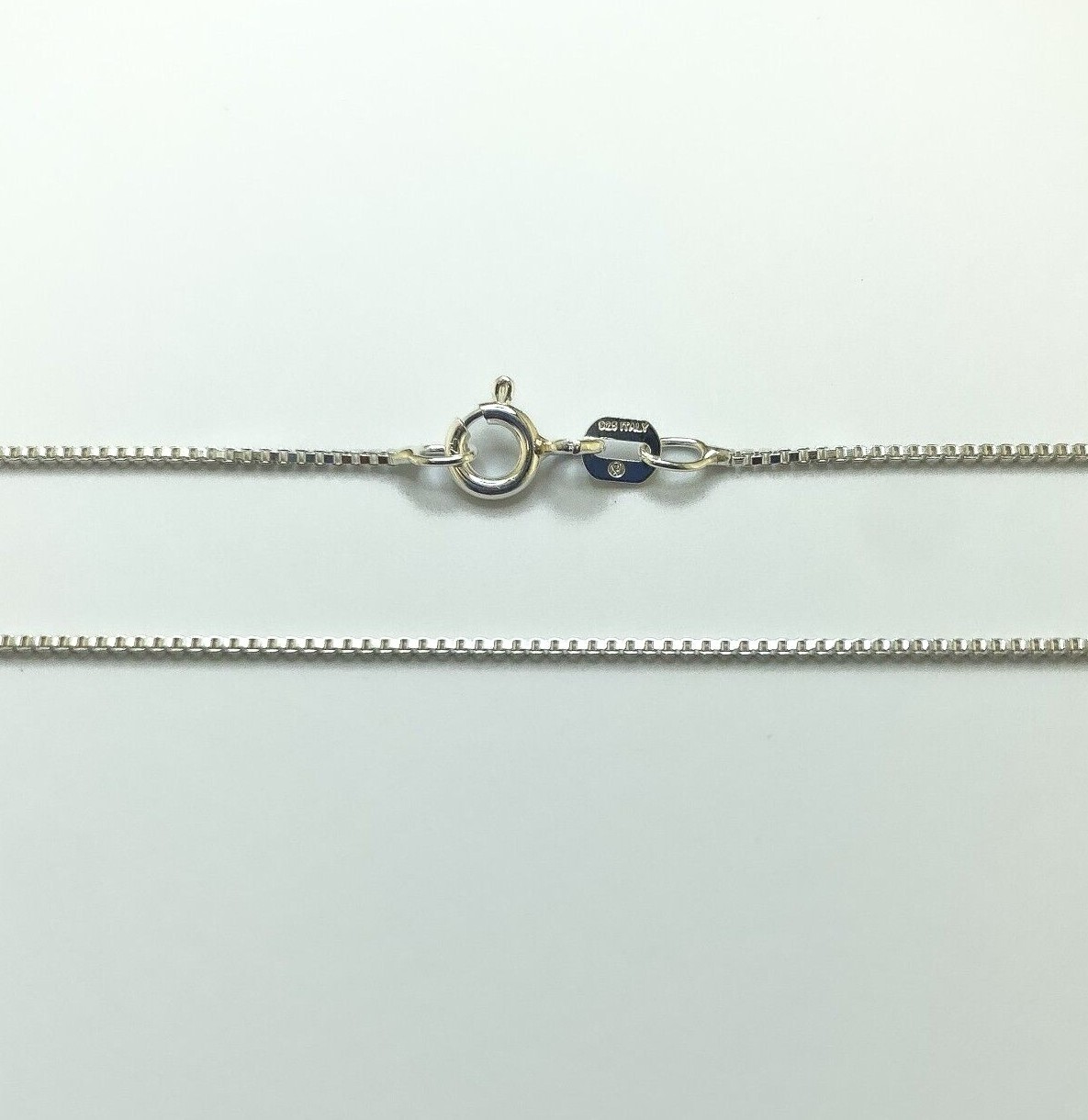 16″ – 30″ 0.8 mm Italian Box Chain 925 Sterling Silver