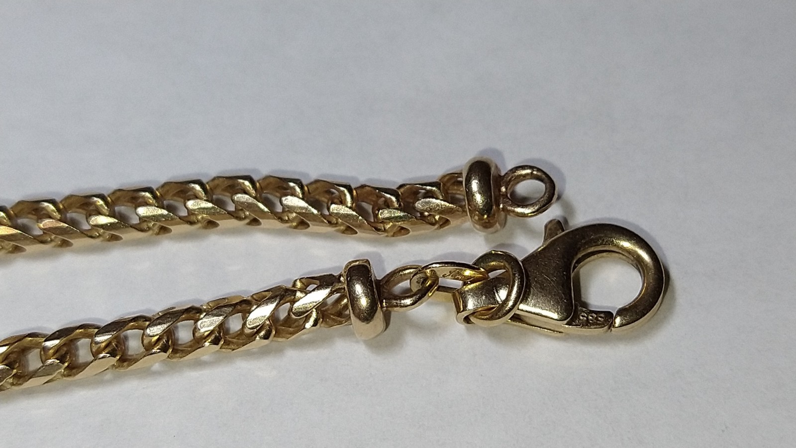 Solid 14k gold 3.4mm diamond-cut Italian franco chain 23.25 grams – 18″
