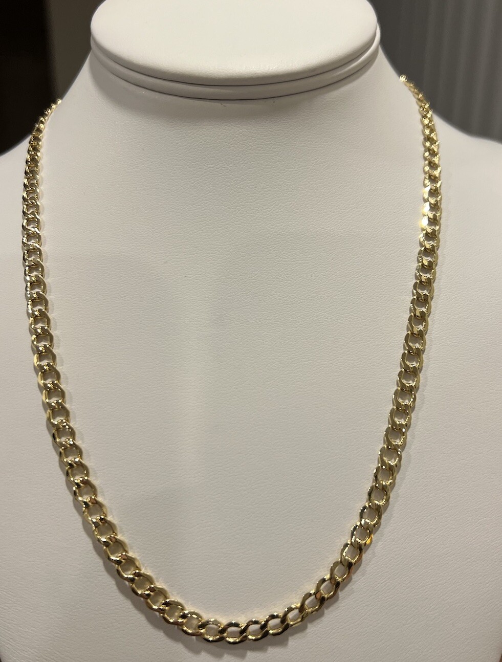14K Miami Cuban Hollow Curb Link 5.3MM Chain 20″ Gold Necklace BRAND NEW!