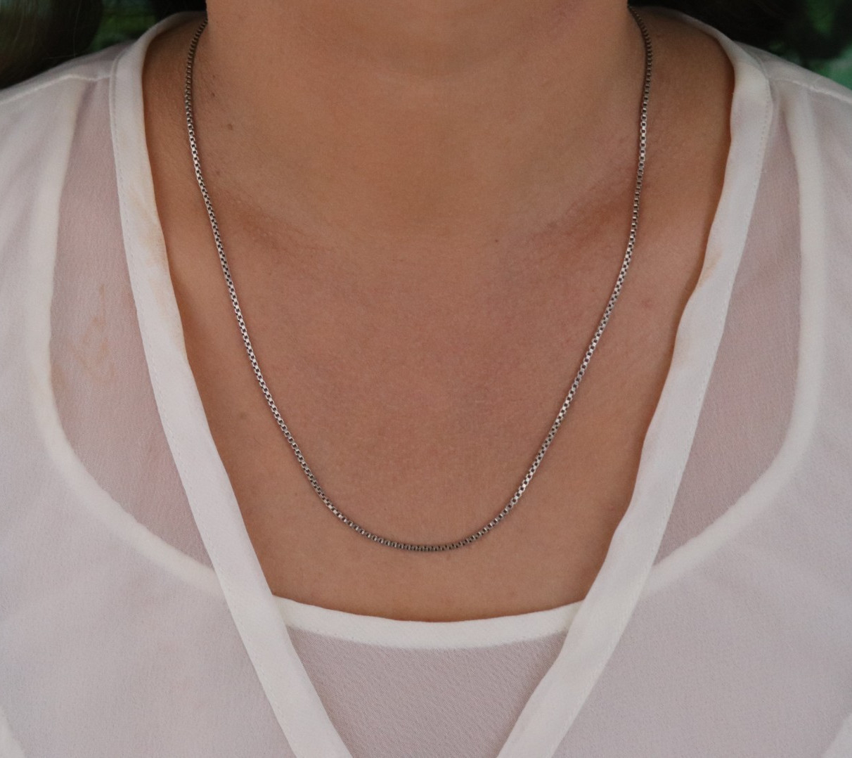 Sterling Silver Box Chain Necklace 20 1/2″ inch 1.4mm