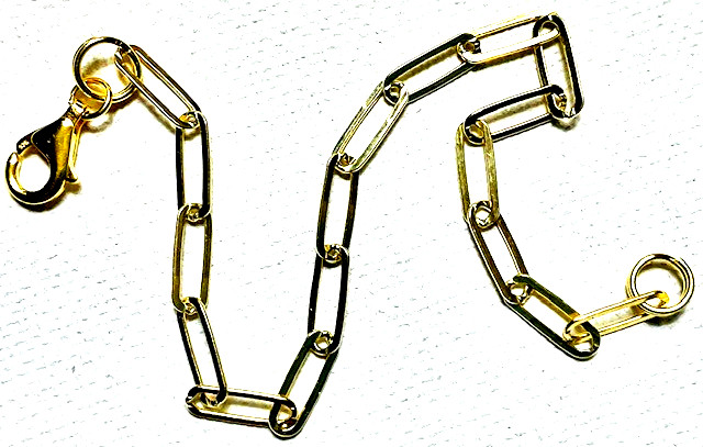 Sterling Silver Vermeil (Gold Plated) 3.5mm 7″ Paperclip Bracelet