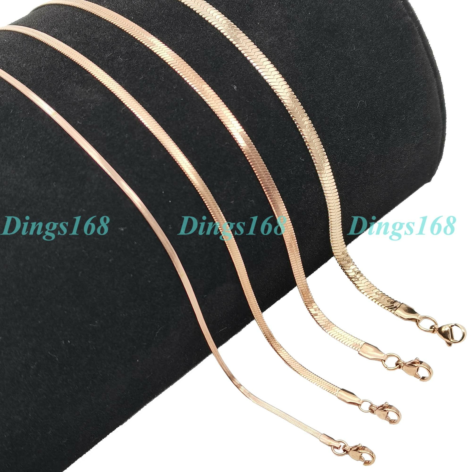 Men&Women’s Genuine 18K Rose Gold Filled Italian Necklace Chain 16/18/20″/22/24″