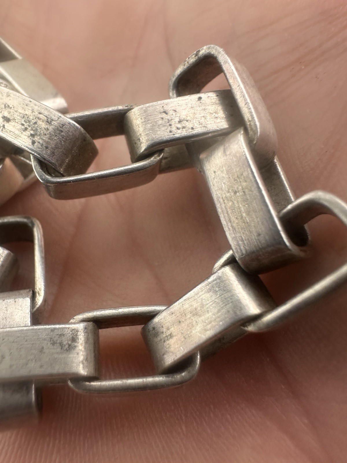 Hallmarked .925 Solid Sterling Silver Chunky Link Necklace 18Inches x7mm x12 mm