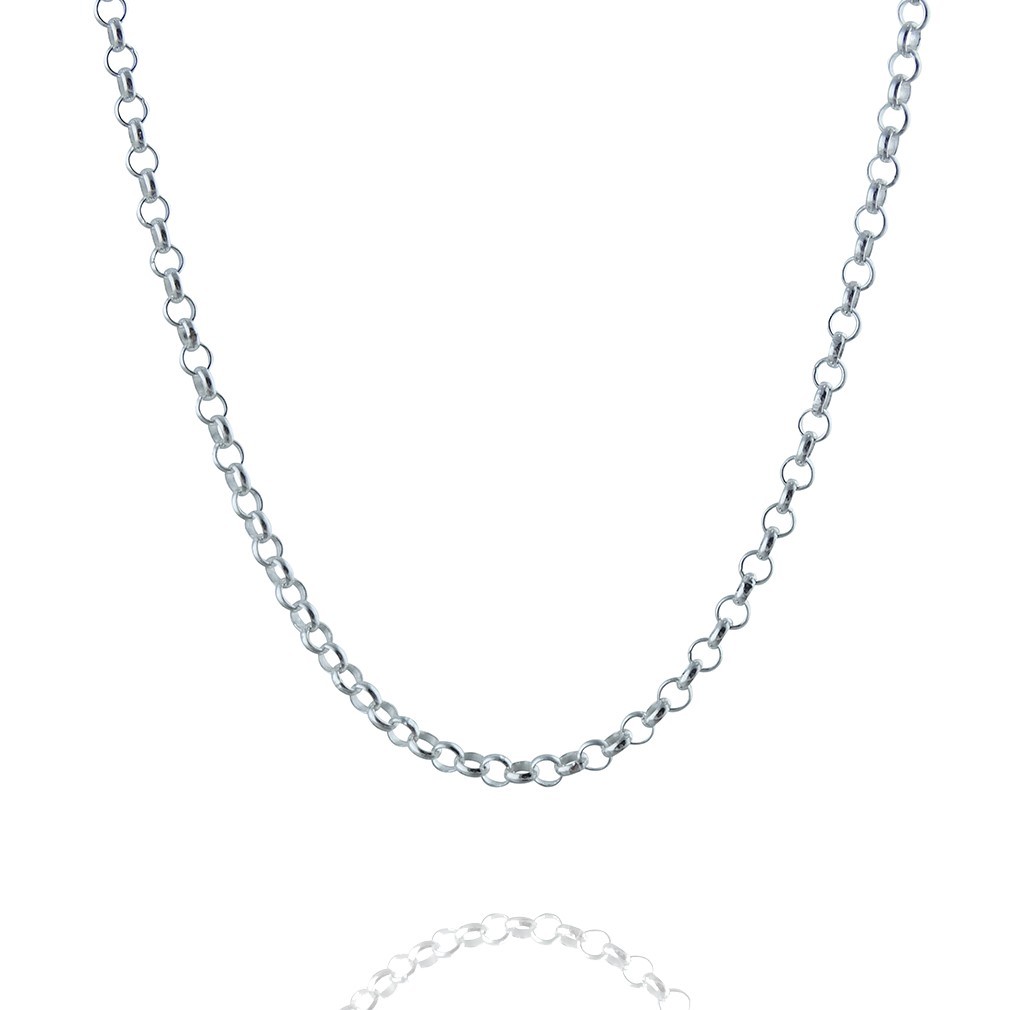 Sterling Silver 2.6mm Rolo Chain Necklace 030 925 Italy 16″ -30″