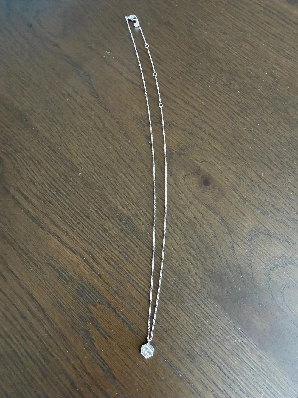 Maison Birks Bee Chic 18K White Gold 0.16ct Diamond Necklace 15-18″ w/ Box