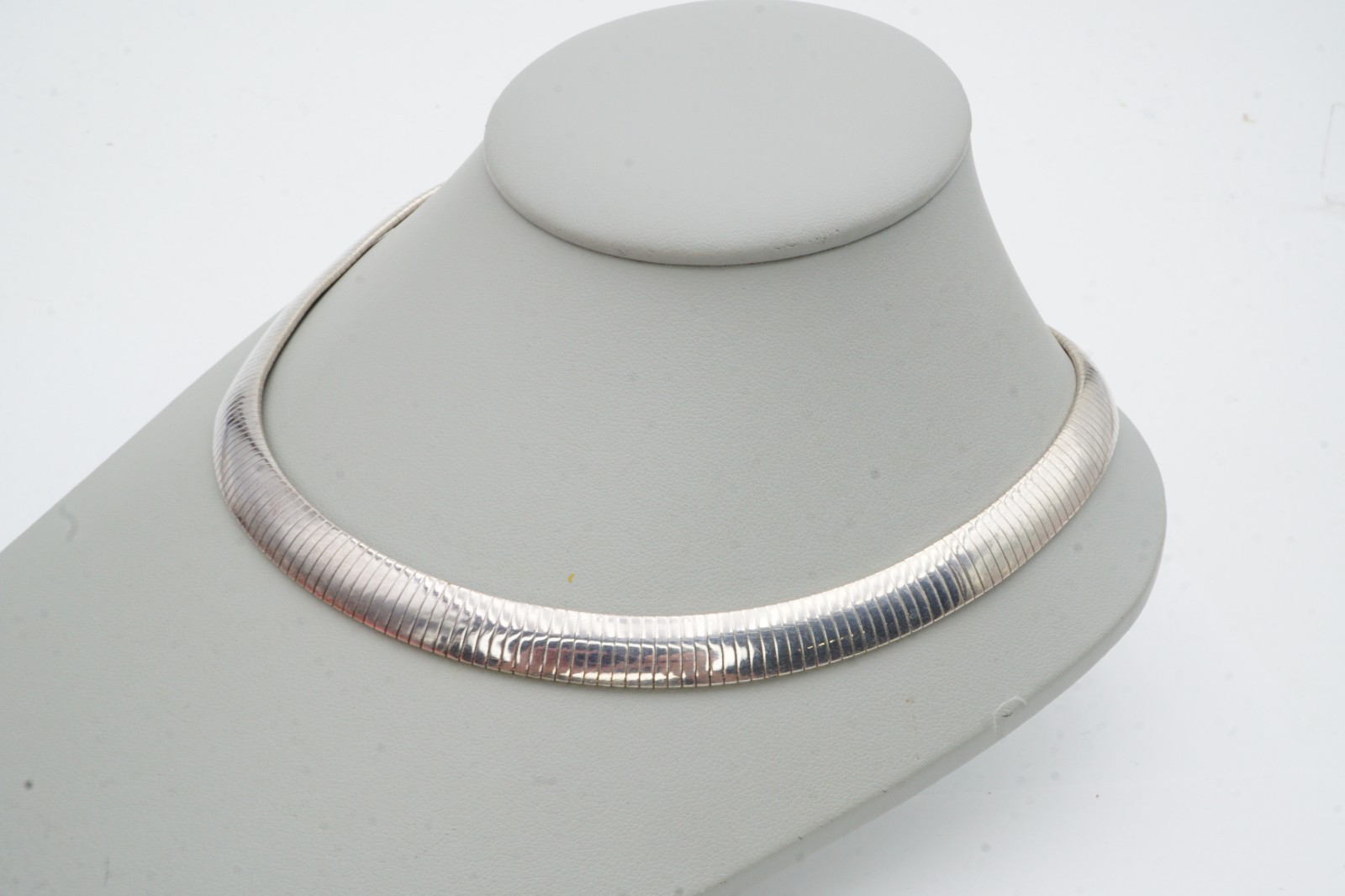 Milor Sterling Silver 925 Omega Necklace 18″ 10mm