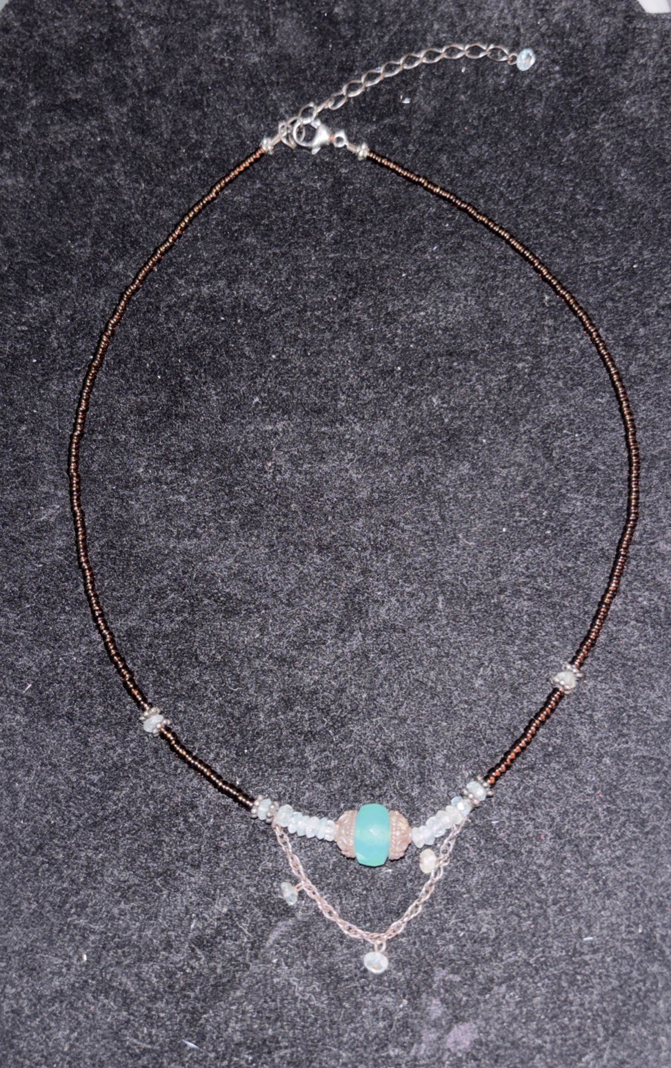 925 Sterling Silver Beaded Necklace Lobster Clasp Up To 17.5”