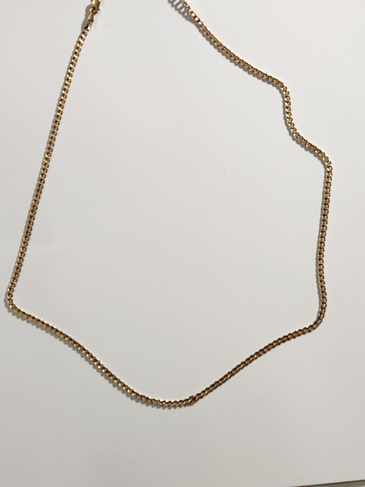 10k Gold 2.5mm Cuban Curb Link Chain 20″ Solid Gold