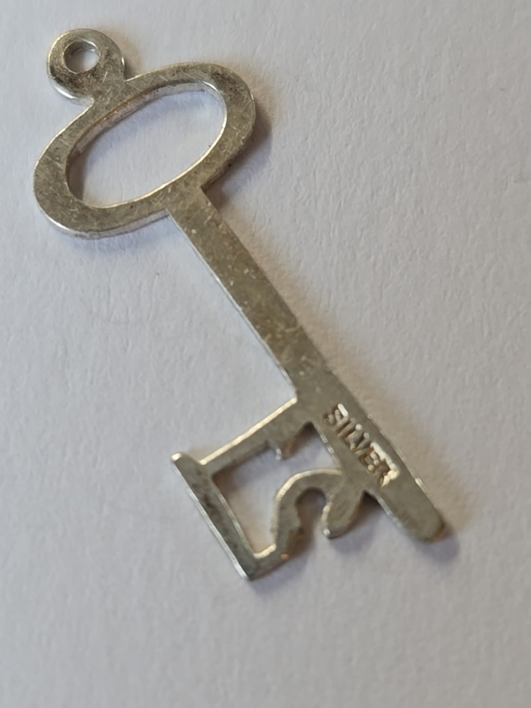 Sterling Silver ~ Key Charm ~ #21 ~ FLAT~ BIRTHDAY ~ ANNIVERSARY ~ VINTAGE!