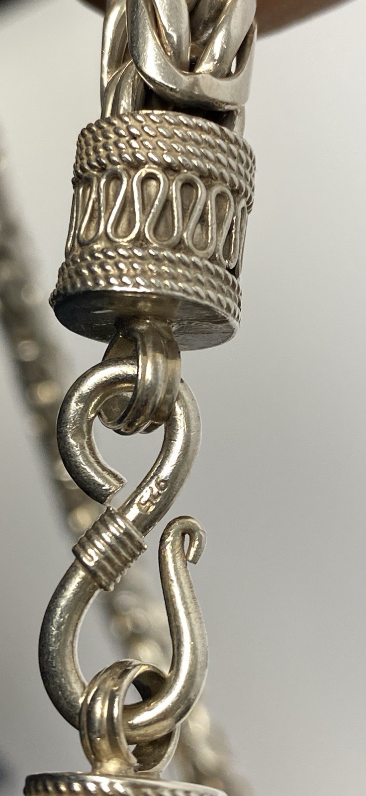 Men’s 9mm 24″ Byzantine Rope Chain Solid 925 Sterling Silver Hook Clasp 299.7g