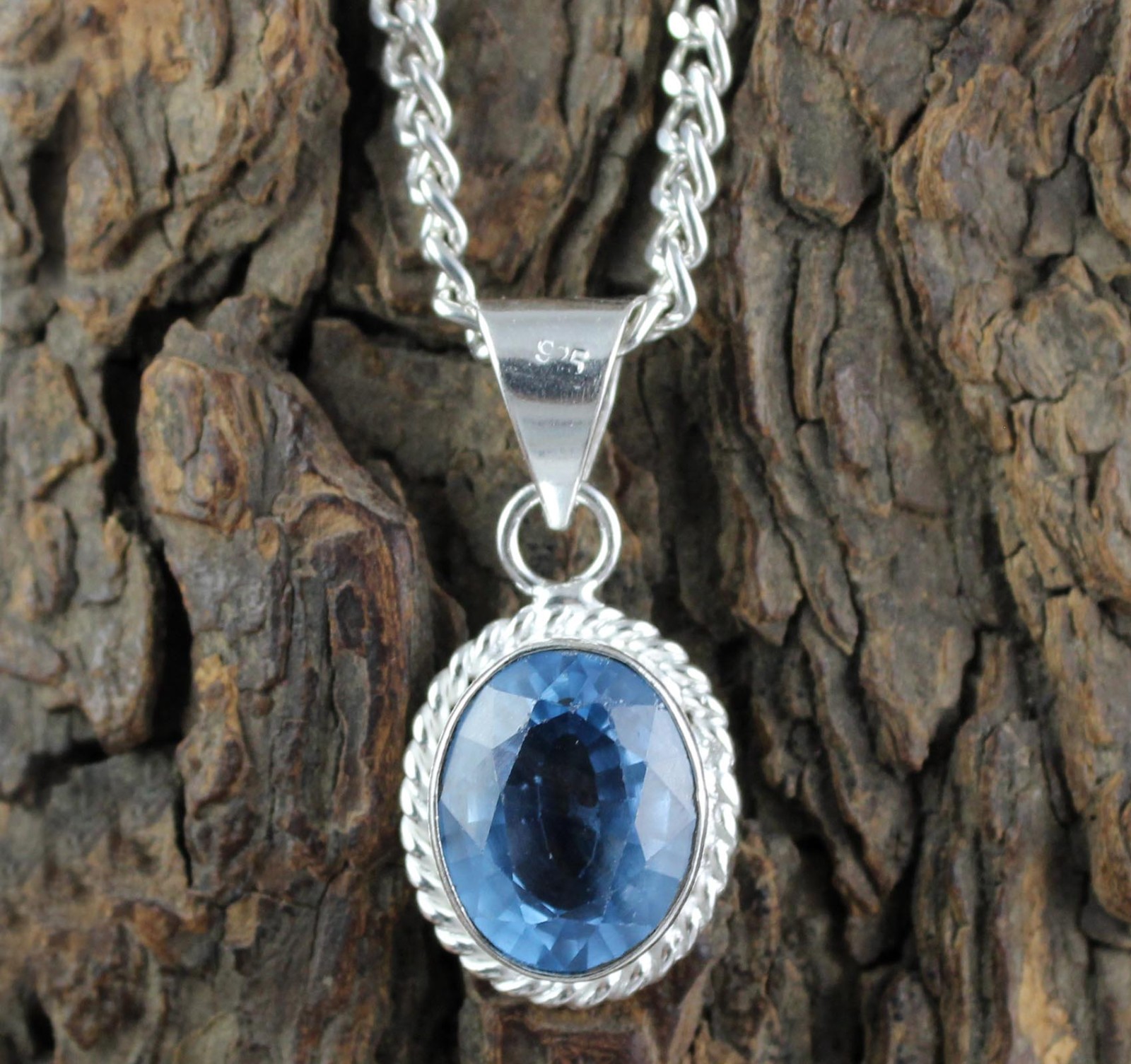 15.65 Ct Natural Swiss Blue Topaz Oval Gems Certified Women Pendant Wedding Gift