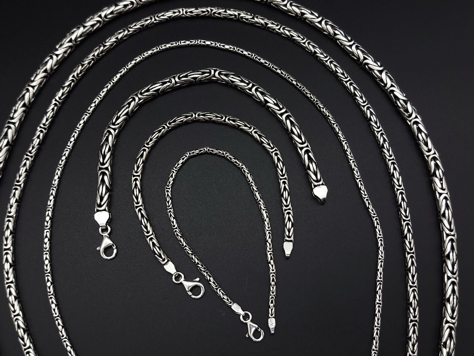 Sterling Silver 925 King Chain King Bracelet 2.5 / 4 / 6mm Solid Silver NEW