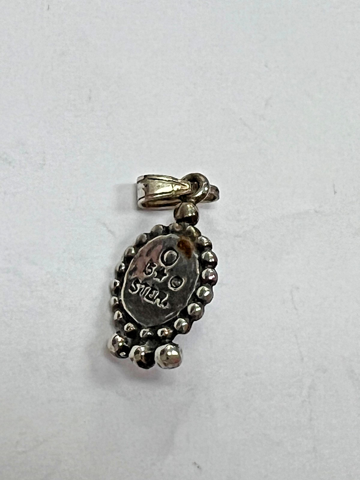 Unknown Designer Sterling Silver Blue Stone Pendant [075DuW]