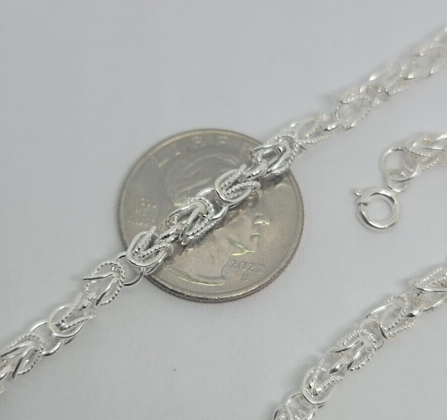 925 Sterling Silver Turkish Chain High Quality Necklace Bracelet 4mm Size 7″~30″