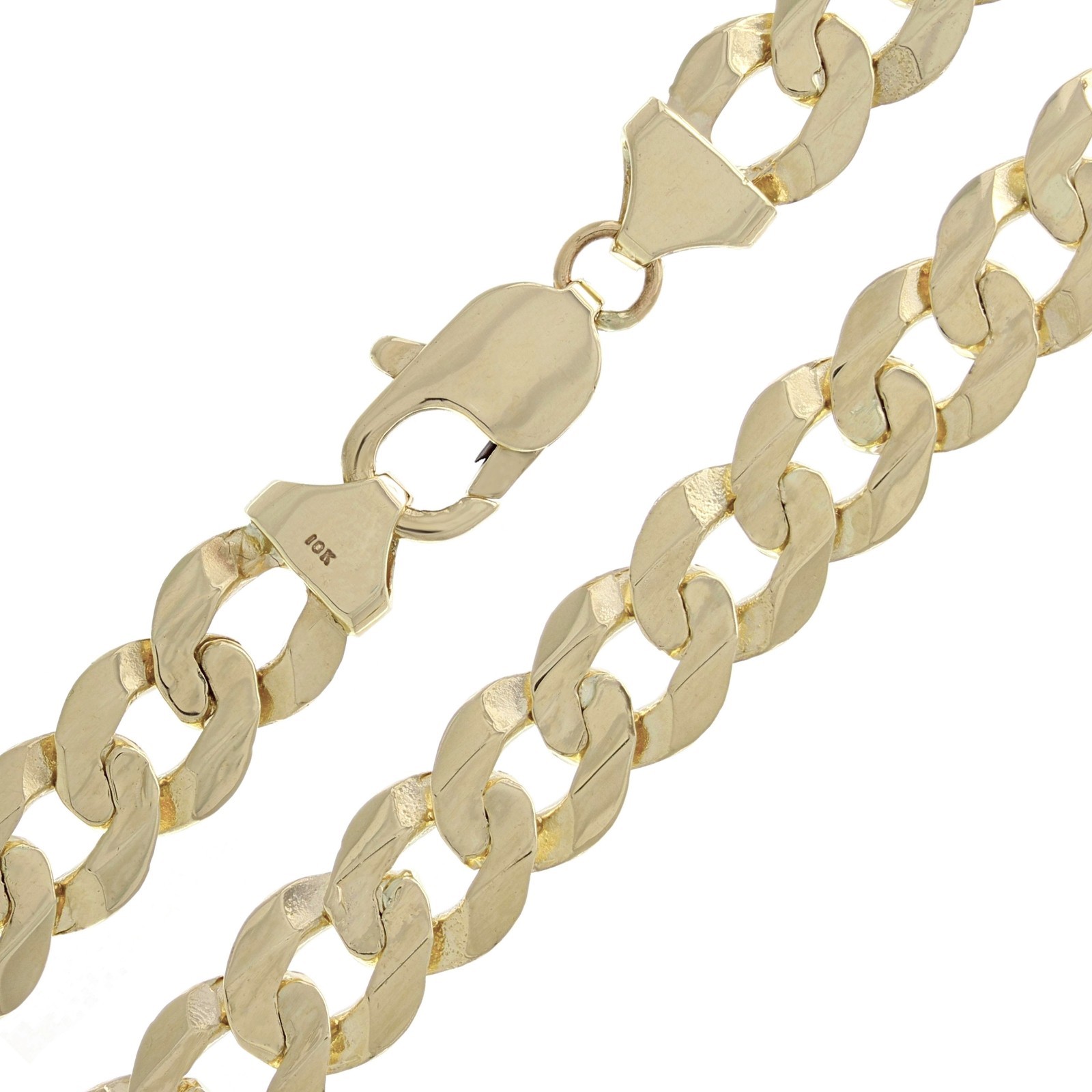 10k Yellow Gold Solid Curb Cuban Link Chain Necklace 24″ 9mm 45.4 grams
