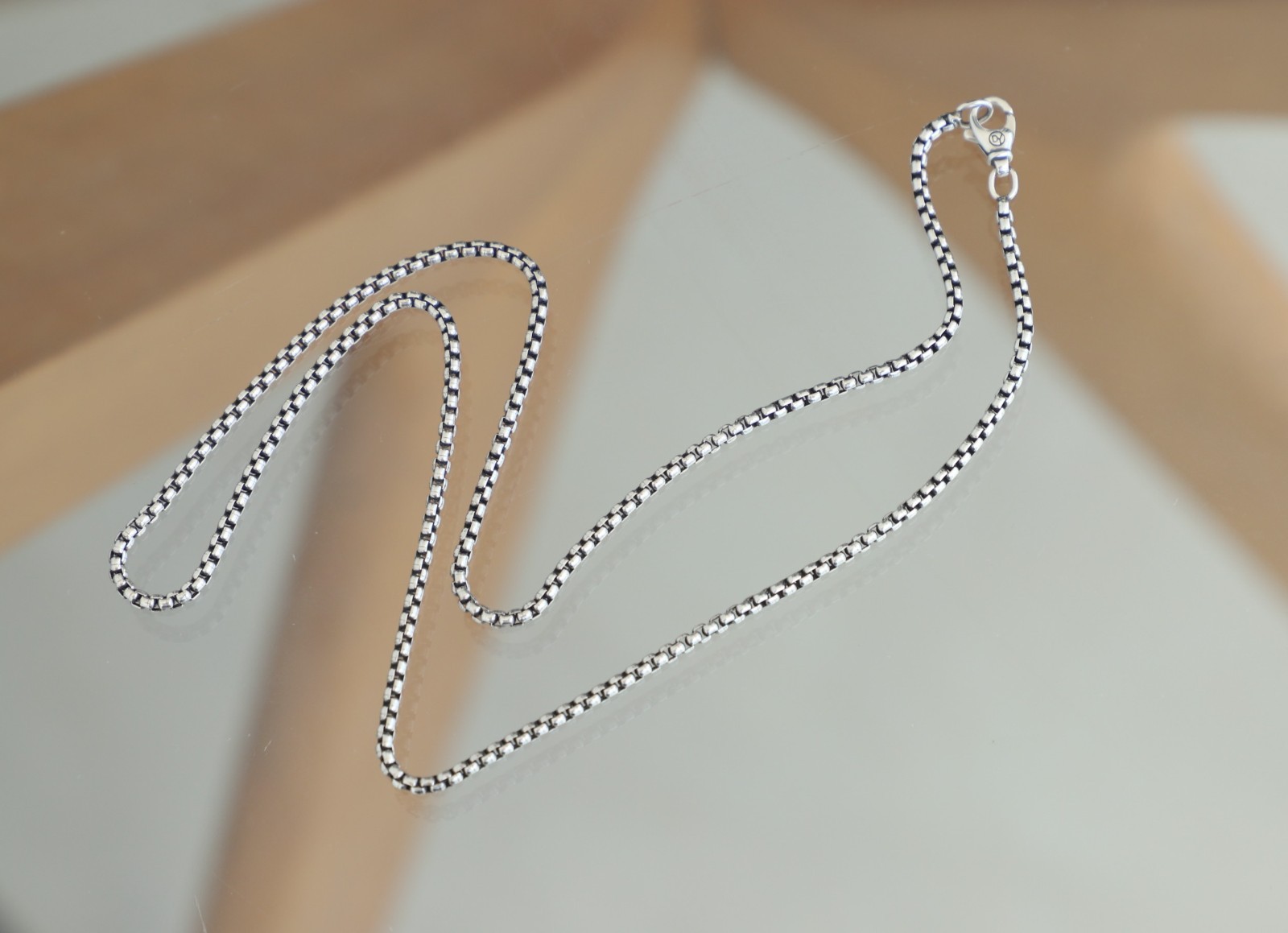 Men’s David Yurman 2.7mm Sterling Silver 22 in Box Chain Necklace