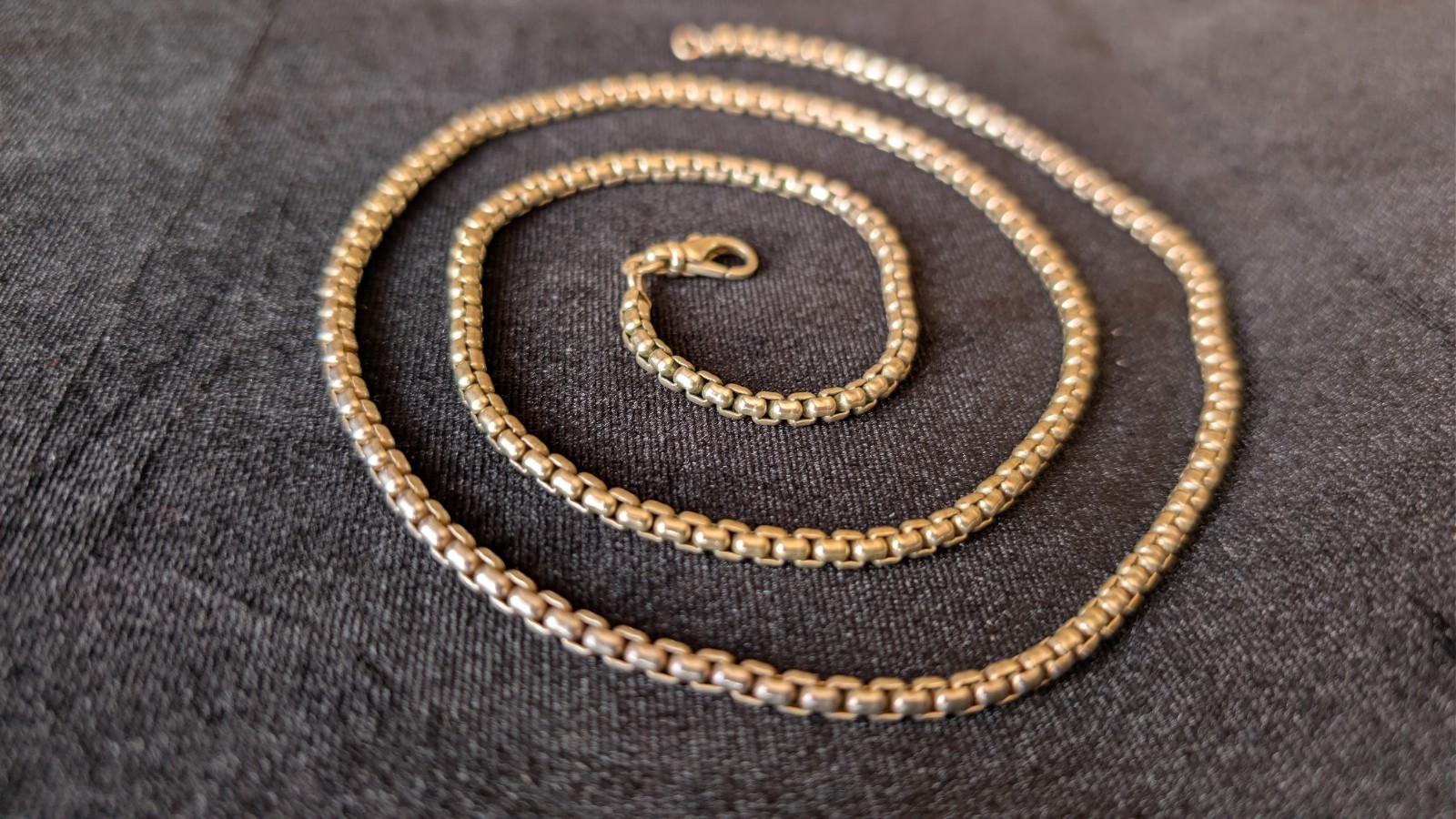 Sterling 925 3mm Rounded Box Chain 28 inches Lobster Claw Clasp 41g
