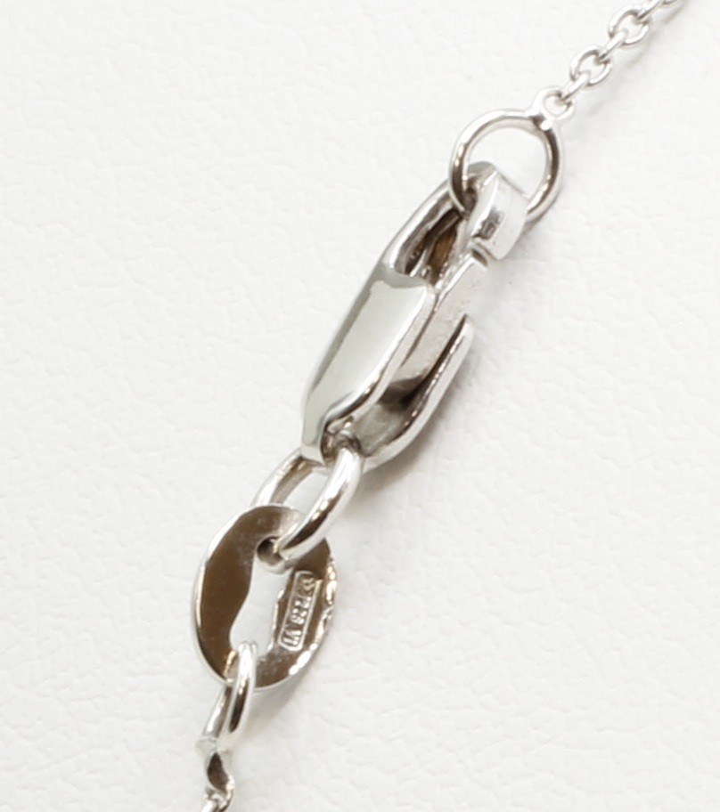 Roberto Coin Tiny Treasures Natural Diamond “D” 18k White Gold 18″ Necklace