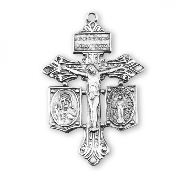 925 Sterling Silver Pardon Crucifix-Combination Medal Miraculous Made in USA