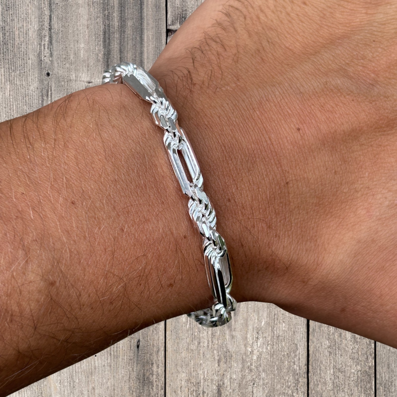 6mm Figarope Milano Bracelet – Solid 925 Sterling Silver Or 14k Gold Vermeil