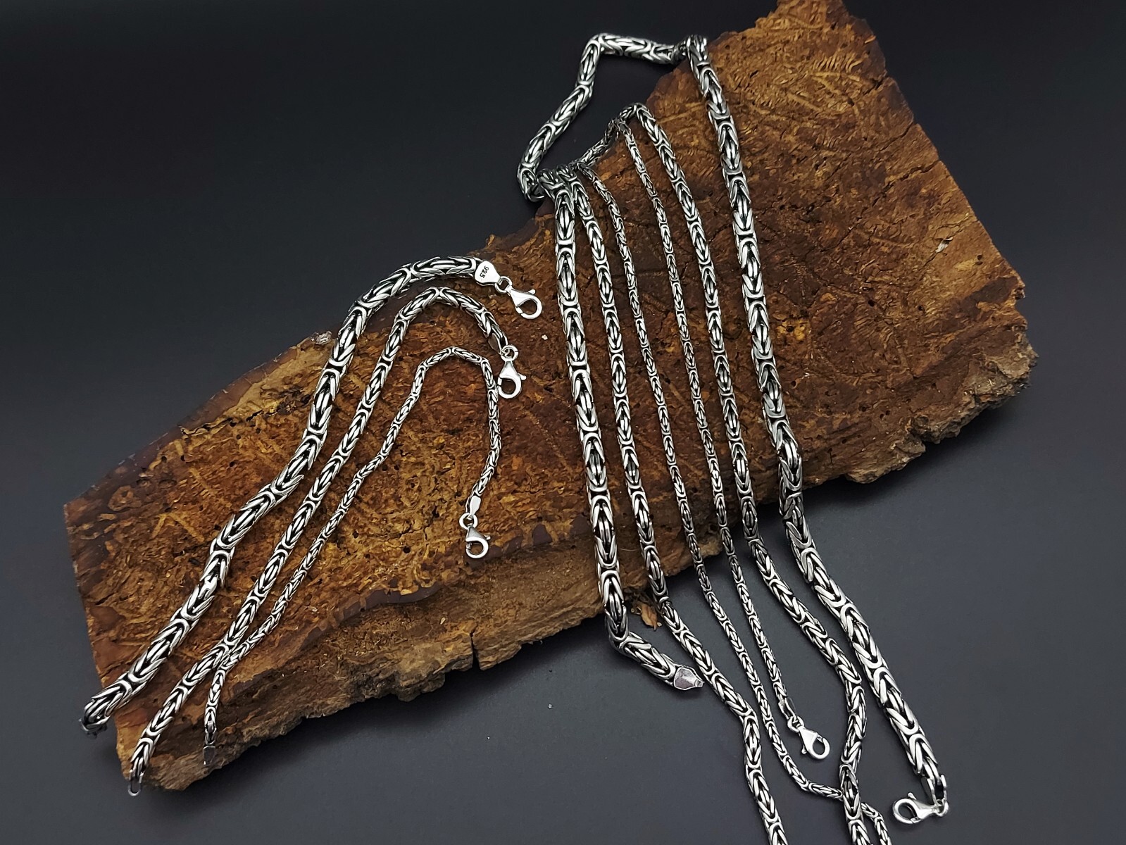 Sterling Silver 925 King Chain King Bracelet 2.5 / 4 / 6mm Solid Silver NEW
