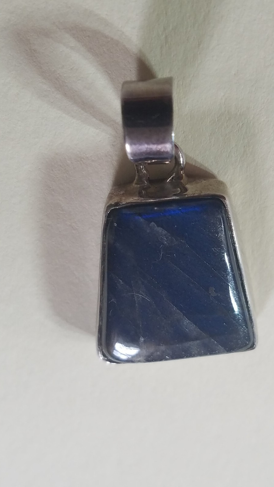 LABRADORITE STERLING SILVER PENDANT 925 *PRE-OWNED IN VERY GOOD CONDITION*