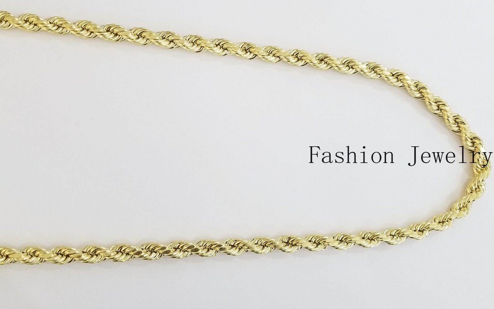 10k REAL Yellow Gold Rope Chain necklace 10mm 22″ Men thick diamond cut