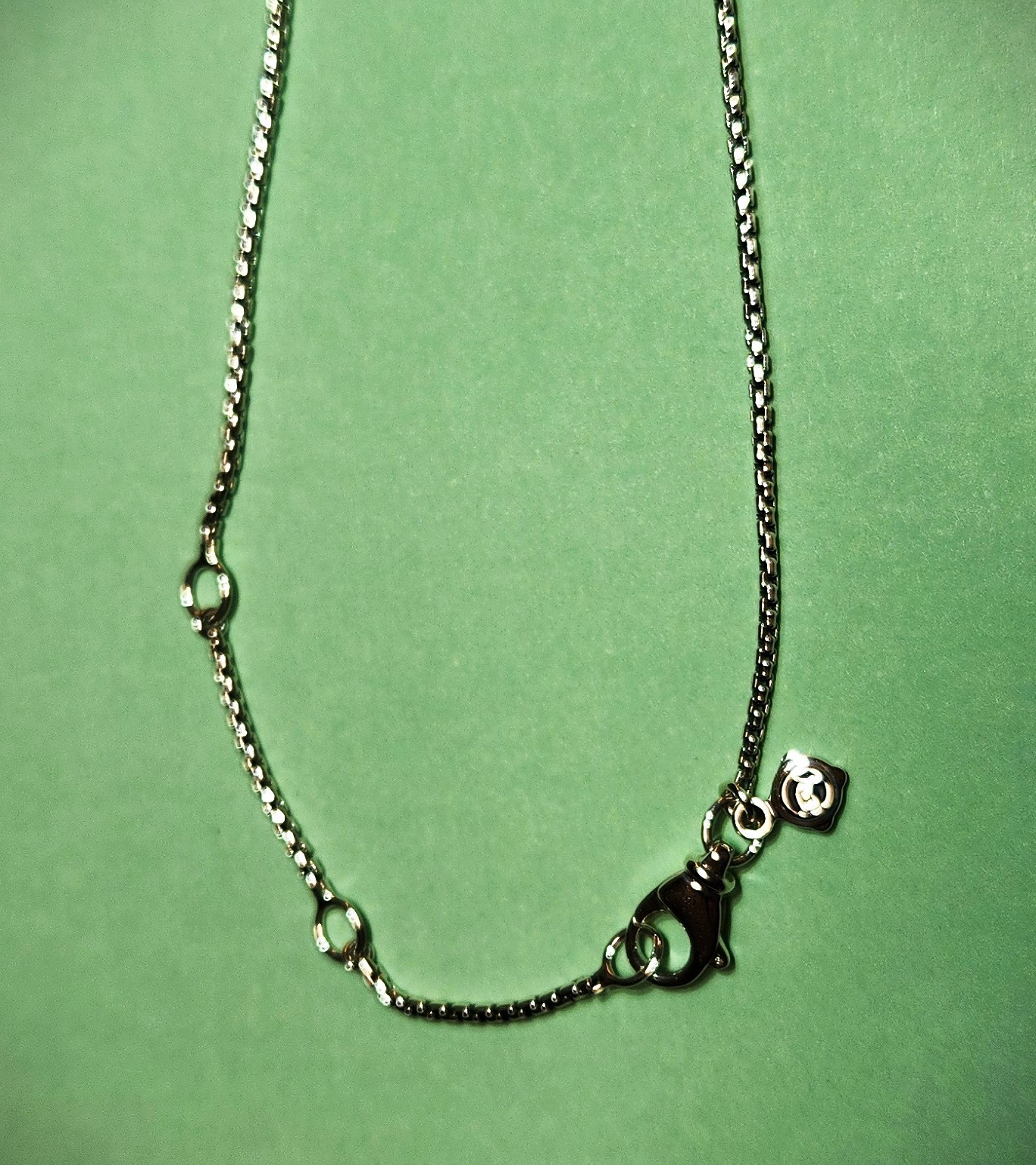 [NEW W/CERTIFICATE] David Yurman Petite Cable Linked Necklace, Silver/Gold 17 mm